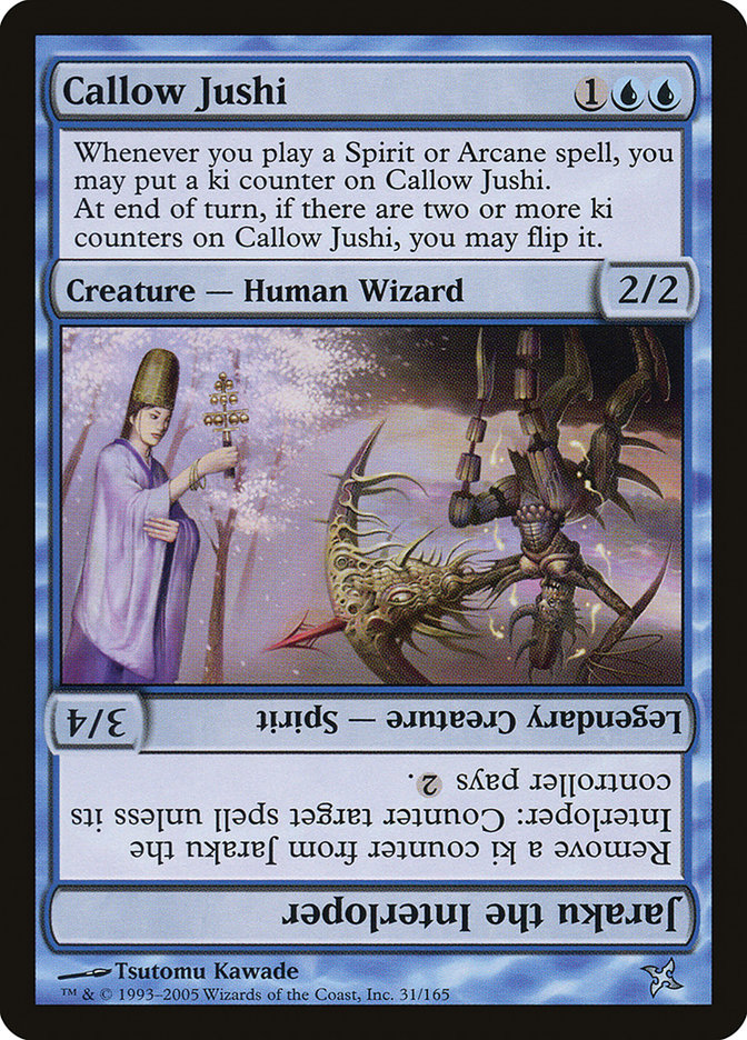Callow Jushi // Jaraku the Interloper [Betrayers of Kamigawa] | Good Games Morley