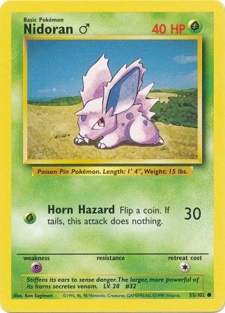 Nidoran (55/102) (Male) [Base Set Unlimited] | Good Games Morley
