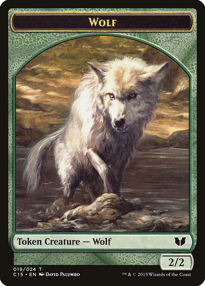 Wolf // Zombie Double-Sided Token [Commander 2015 Tokens] | Good Games Morley