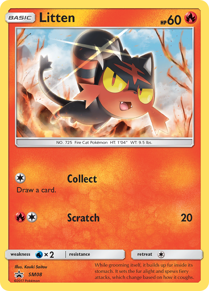 Litten (SM08) [Sun & Moon: Black Star Promos] | Good Games Morley