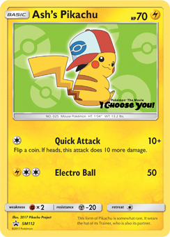 Ash's Pikachu (SM112) [Sun & Moon: Black Star Promos] | Good Games Morley