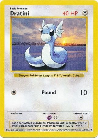 Dratini (26/102) [Base Set Shadowless Unlimited] | Good Games Morley