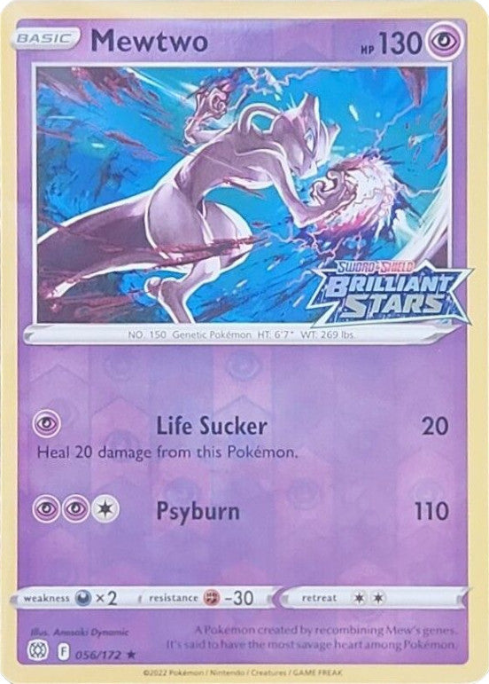 Mewtwo (056/172) (Brilliant Stars Stamped) [Sword & Shield: Brilliant Stars] | Good Games Morley