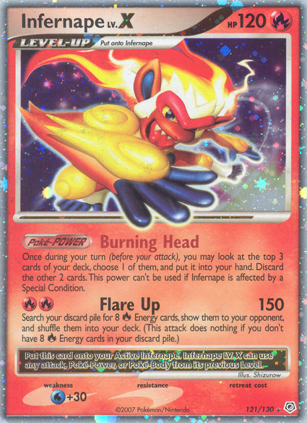 Infernape LV.X (121/130) [Diamond & Pearl: Base Set] | Good Games Morley