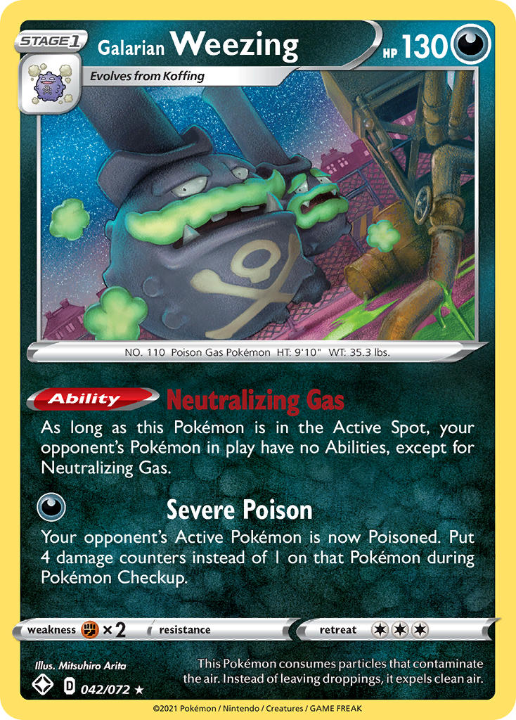 Galarian Weezing (042/072) [Sword & Shield: Shining Fates] | Good Games Morley