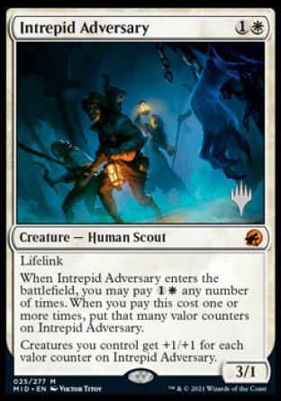 Intrepid Adversary (Promo Pack) [Innistrad: Midnight Hunt Promos] | Good Games Morley