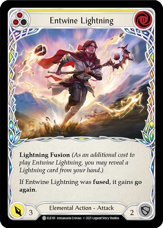 Entwine Lightning (Yellow) [ELE101] (Tales of Aria)  1st Edition Rainbow Foil | Good Games Morley