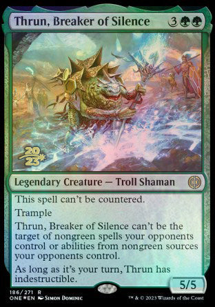 Thrun, Breaker of Silence [Phyrexia: All Will Be One Prerelease Promos] | Good Games Morley