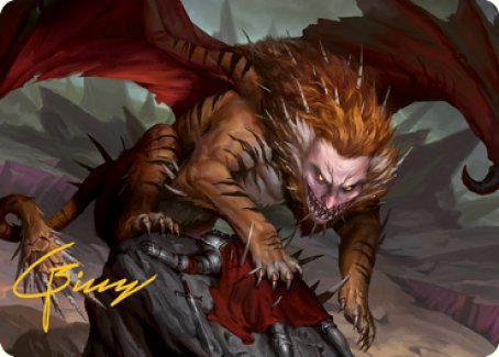 Manticore Art Card (Gold-Stamped Signature) [Dungeons & Dragons: Adventures in the Forgotten Realms Art Series] | Good Games Morley