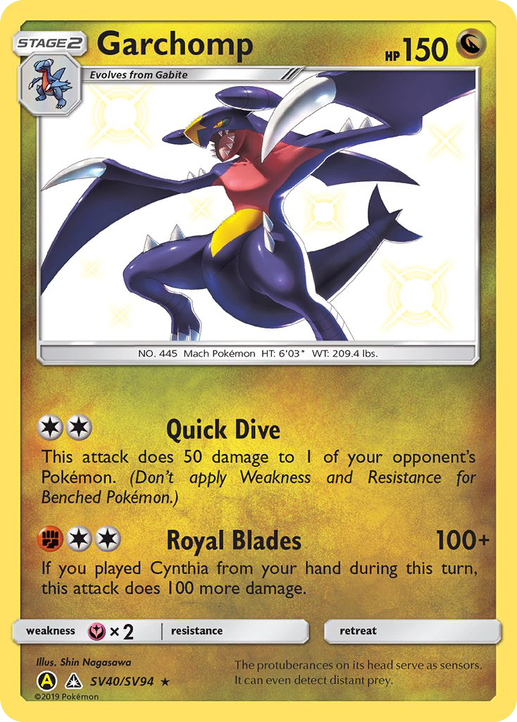 Garchomp (SV40/SV94) [Sun & Moon: Hidden Fates - Shiny Vault] | Good Games Morley