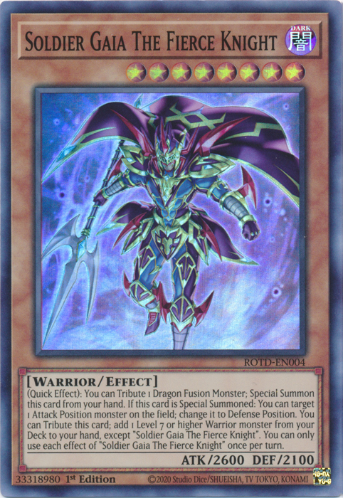 Soldier Gaia The Fierce Knight [ROTD-EN004] Super Rare | Good Games Morley