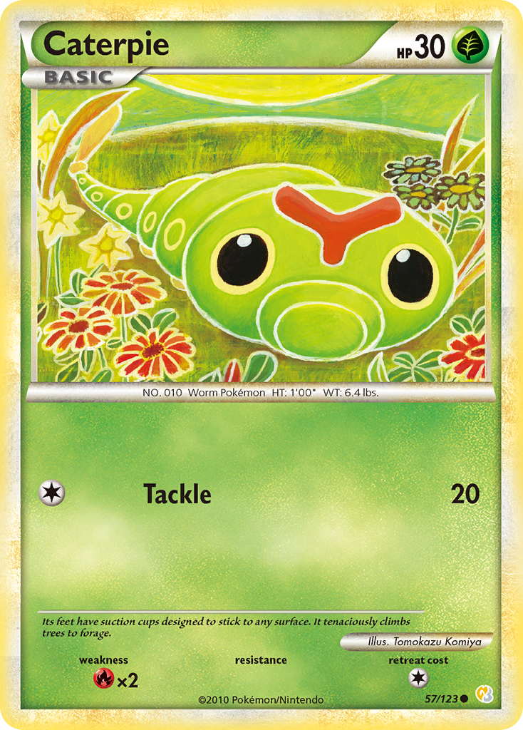 Caterpie (57/123) [HeartGold & SoulSilver: Base Set] | Good Games Morley