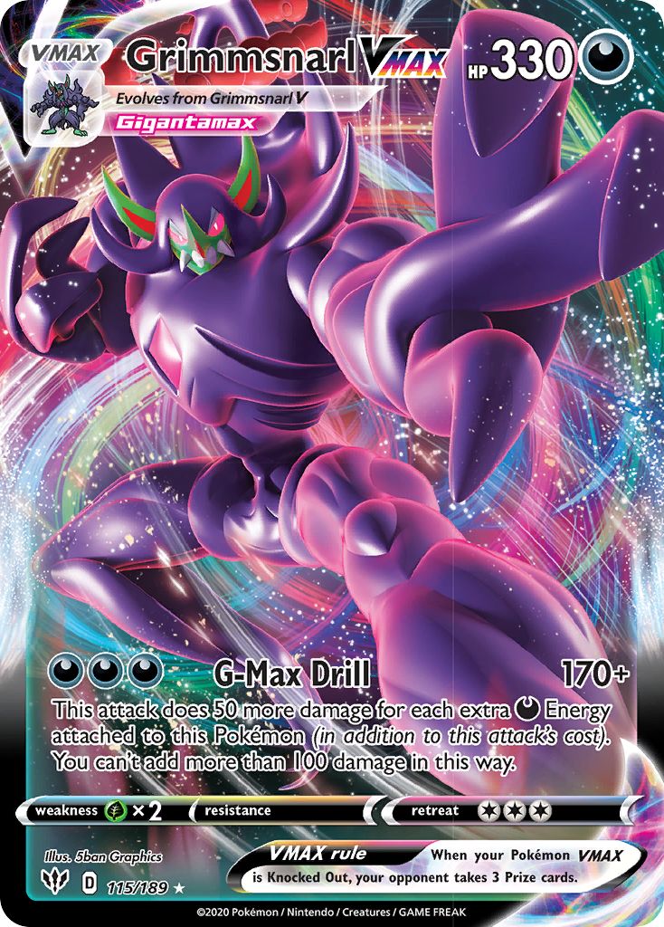 Grimmsnarl VMAX (115/189) [Sword & Shield: Darkness Ablaze] | Good Games Morley