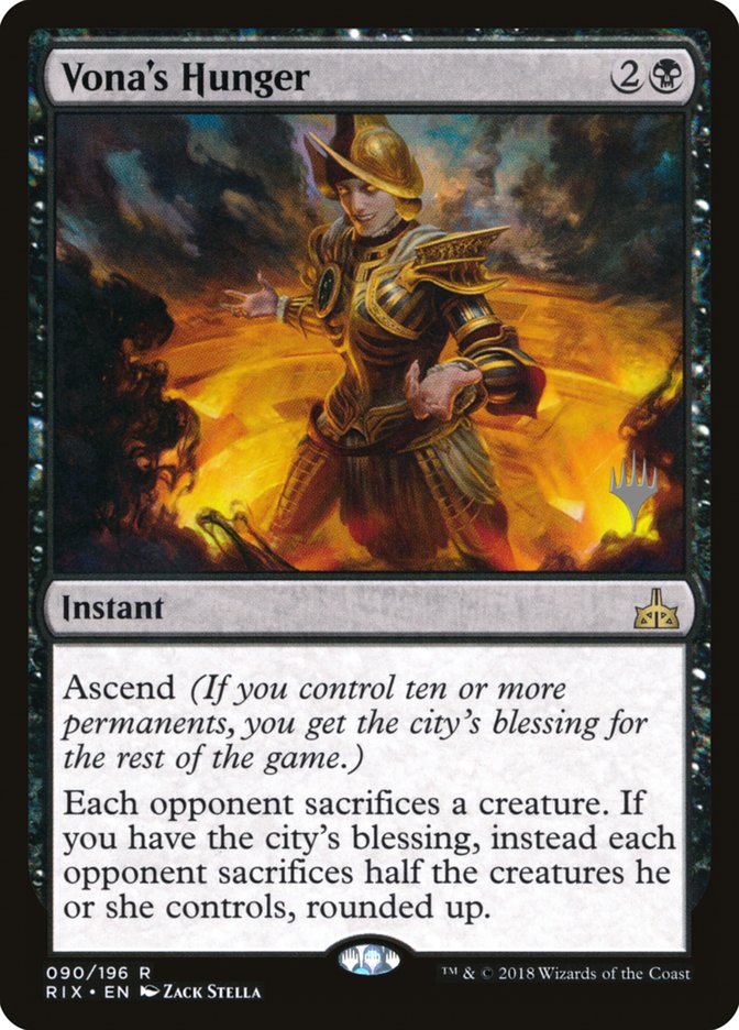 Vona's Hunger (Promo Pack) [Rivals of Ixalan Promos] | Good Games Morley