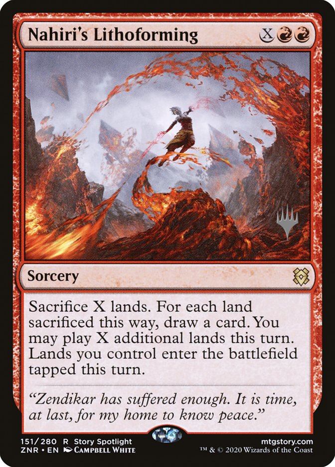 Nahiri's Lithoforming (Promo Pack) [Zendikar Rising Promos] | Good Games Morley