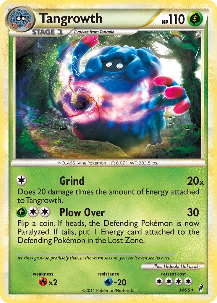Tangrowth (34/95) (Theme Deck Exclusive) [HeartGold & SoulSilver: Call of Legends] | Good Games Morley