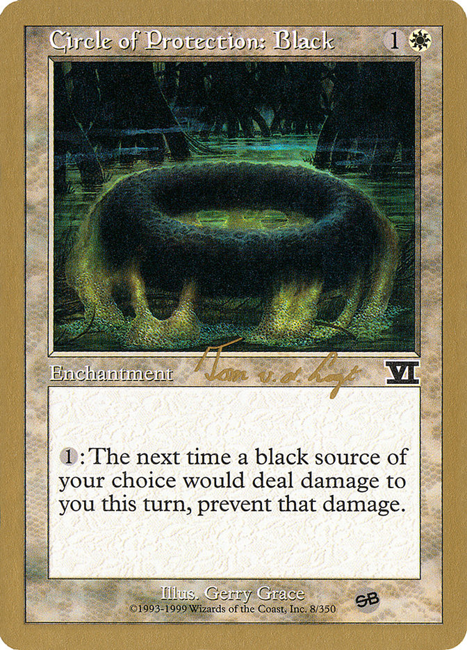 Circle of Protection: Black (Tom van de Logt) (SB) [World Championship Decks 2000] | Good Games Morley