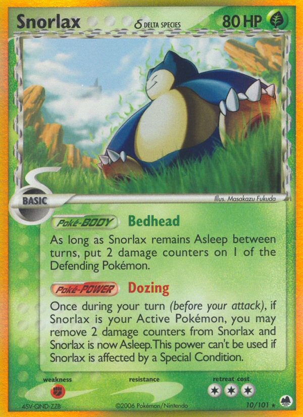 Snorlax (10/101) (Delta Species) [EX: Dragon Frontiers] | Good Games Morley