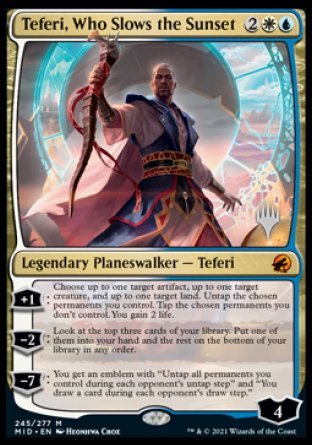 Teferi, Who Slows the Sunset (Promo Pack) [Innistrad: Midnight Hunt Promos] | Good Games Morley