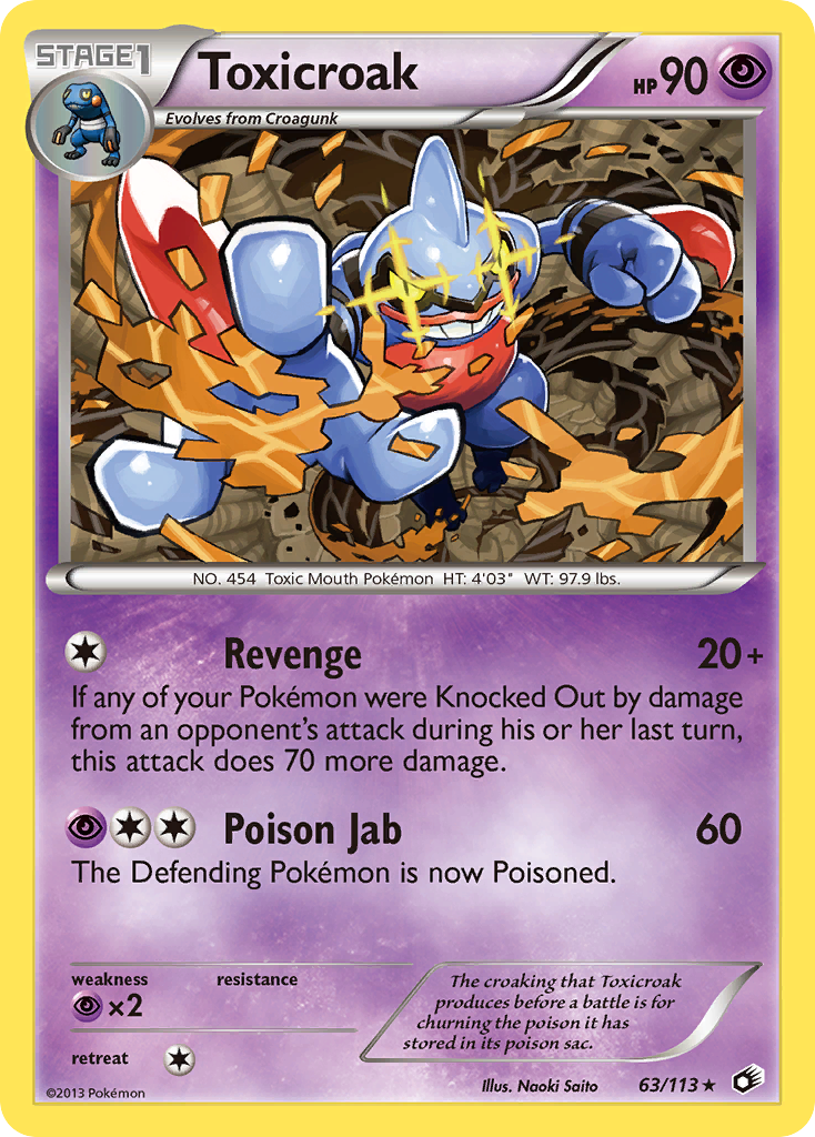 Toxicroak (63/113) [Black & White: Legendary Treasures] | Good Games Morley