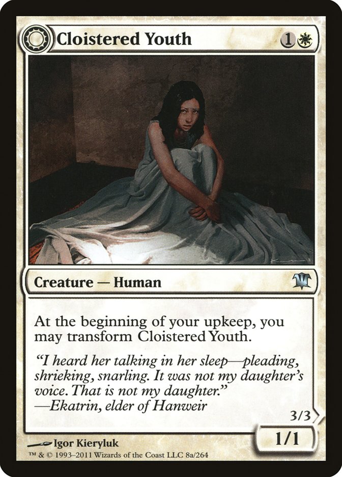 Cloistered Youth // Unholy Fiend [Innistrad] | Good Games Morley