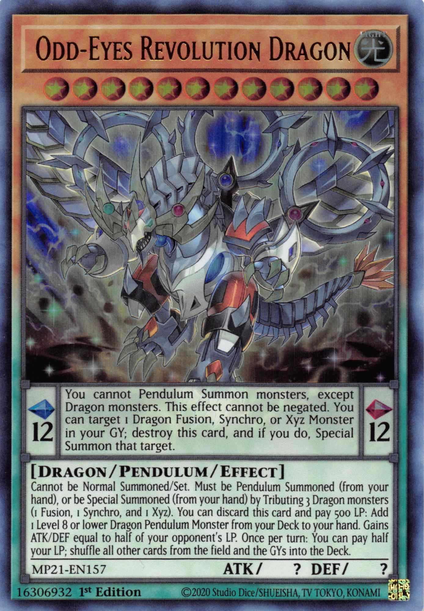 Odd-Eyes Revolution Dragon [MP21-EN157] Ultra Rare | Good Games Morley