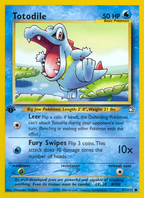 Totodile (81/111) [Neo Genesis 1st Edition] | Good Games Morley