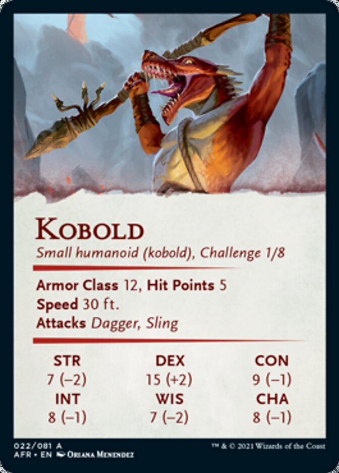Kobold Art Card (Gold-Stamped Signature) [Dungeons & Dragons: Adventures in the Forgotten Realms Art Series] | Good Games Morley