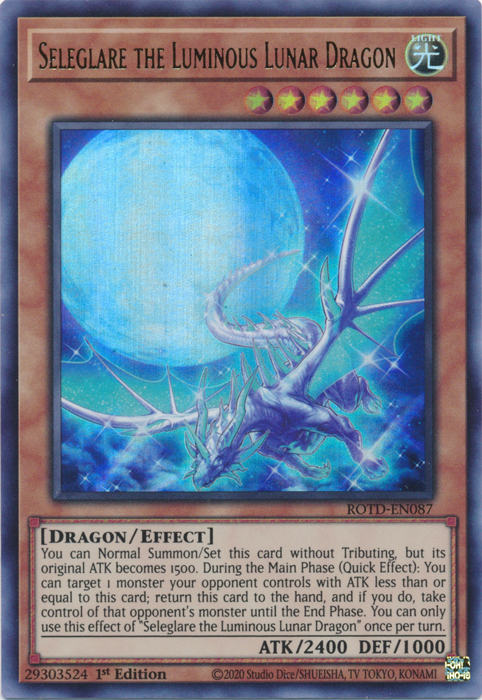 Seleglare the Luminous Lunar Dragon [ROTD-EN087] Ultra Rare | Good Games Morley