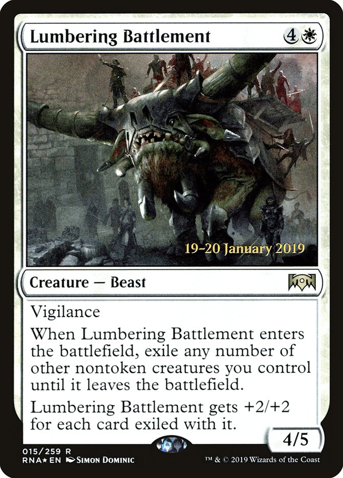 Lumbering Battlement [Ravnica Allegiance Prerelease Promos] | Good Games Morley