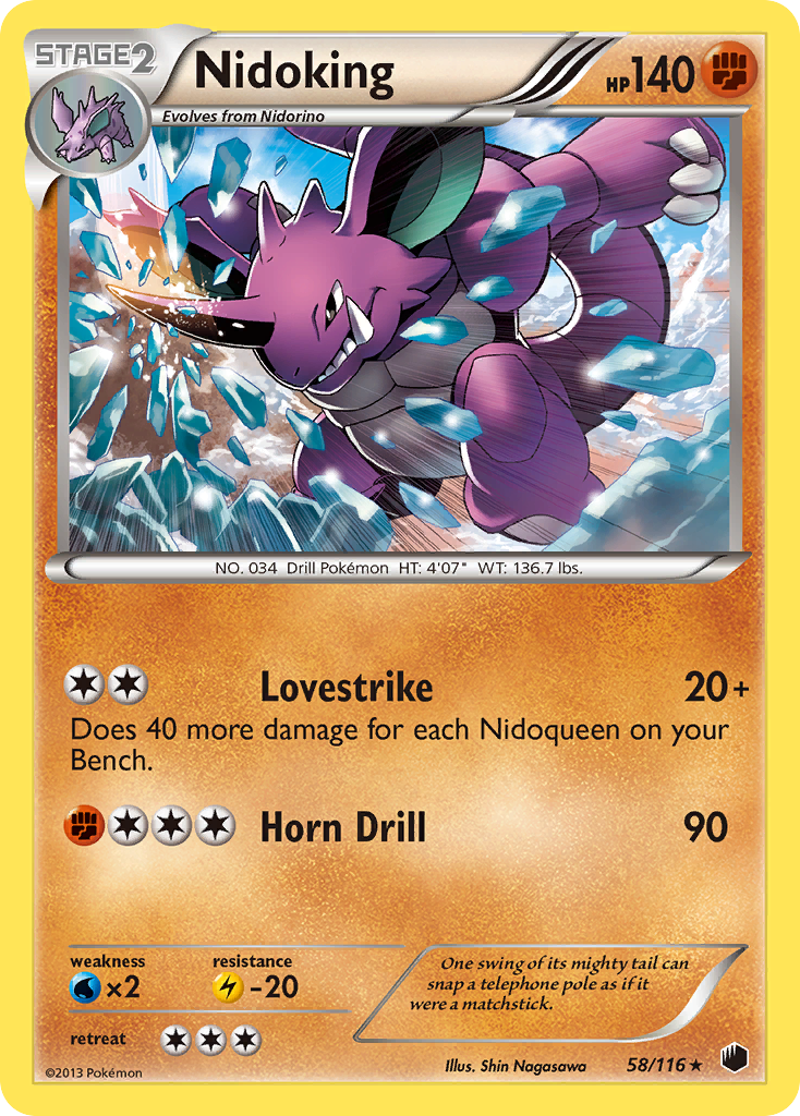 Nidoking (58/116) [Black & White: Plasma Freeze] | Good Games Morley