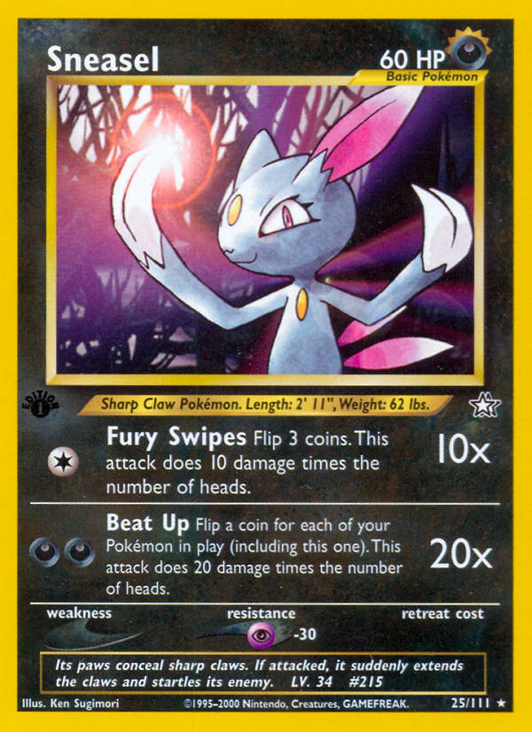 Sneasel (25/111) [Neo Genesis 1st Edition] | Good Games Morley