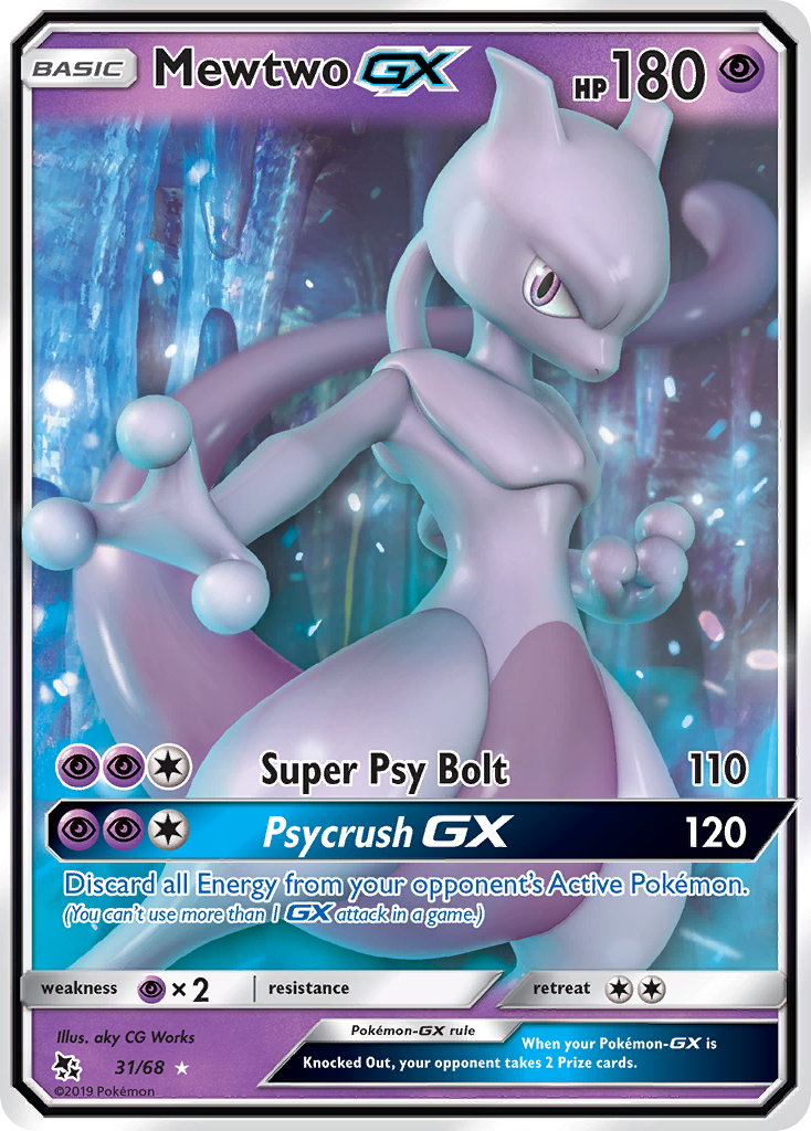 Mewtwo GX (31/68) [Sun & Moon: Hidden Fates] | Good Games Morley