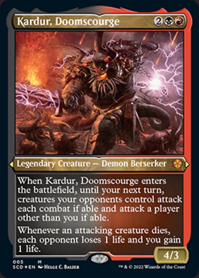Kardur, Doomscourge (Foil Etched) [Starter Commander Decks] | Good Games Morley