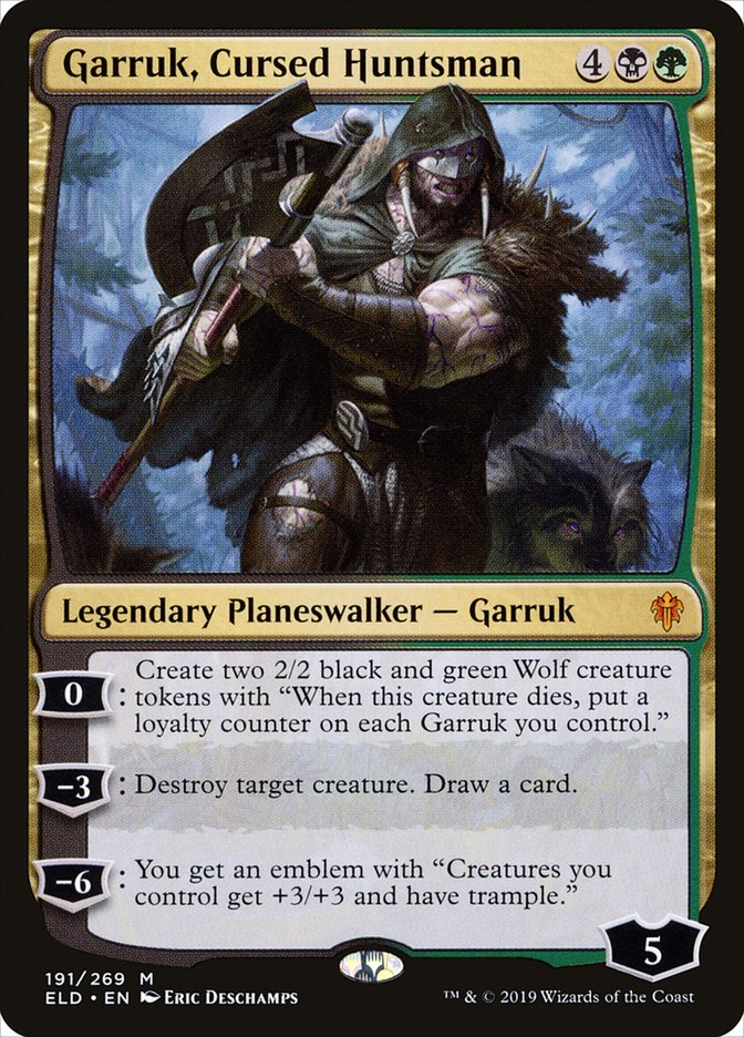 Garruk, Cursed Huntsman [Throne of Eldraine] | Good Games Morley