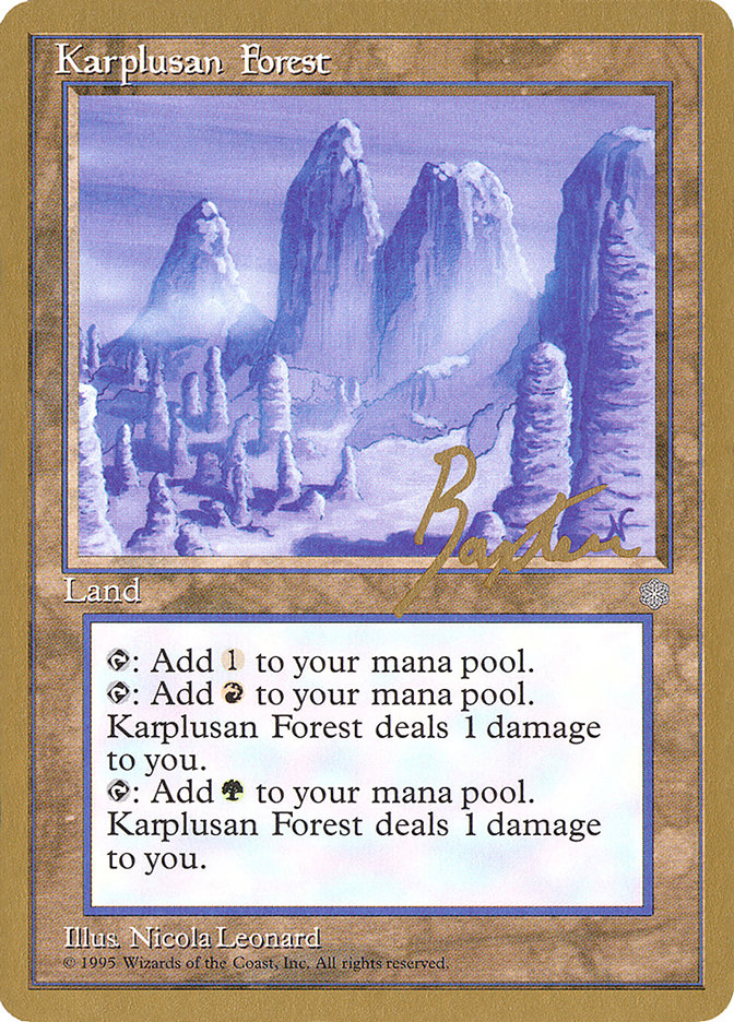 Karplusan Forest (George Baxter) [Pro Tour Collector Set] | Good Games Morley