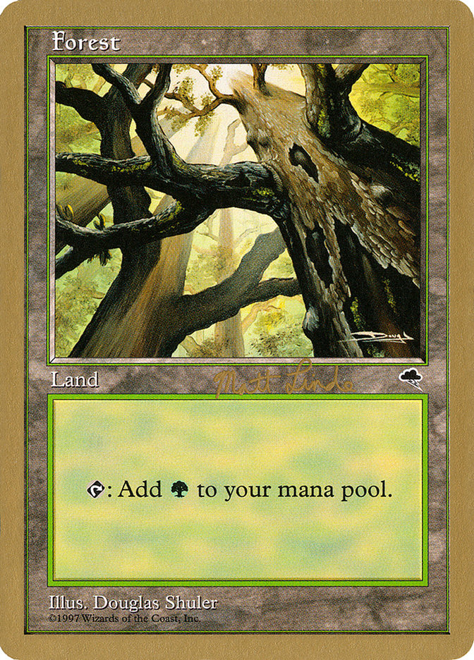 Forest (ml347a) (Matt Linde) [World Championship Decks 1999] | Good Games Morley