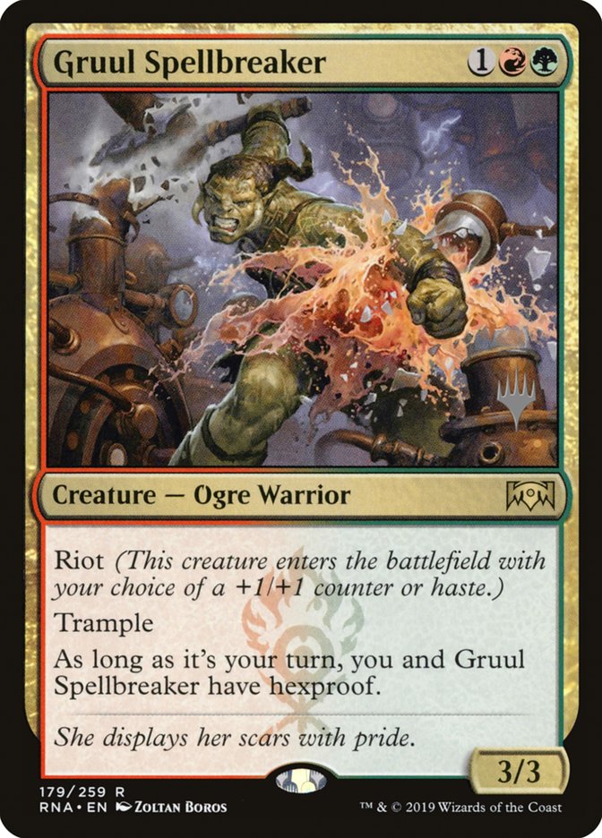 Gruul Spellbreaker (Promo Pack) [Ravnica Allegiance Promos] | Good Games Morley
