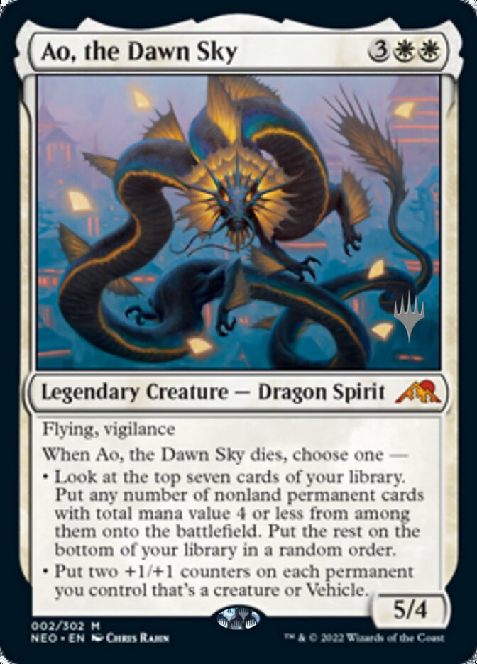 Ao, the Dawn Sky (Promo Pack) [Kamigawa: Neon Dynasty Promos] | Good Games Morley