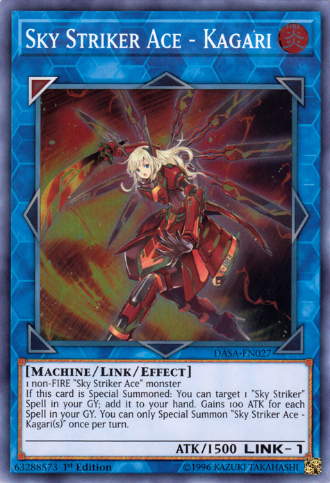 Sky Striker Ace - Kagari [DASA-EN027] Super Rare | Good Games Morley