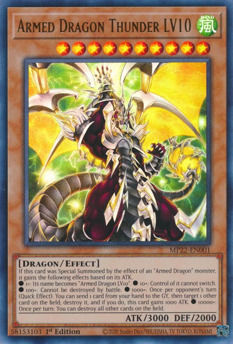 Armed Dragon Thunder LV10 [MP22-EN001] Ultra Rare | Good Games Morley
