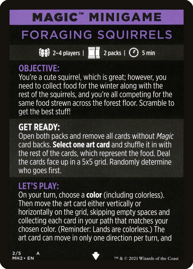 Foraging Squirrels (Magic Minigame) [Modern Horizons 2 Minigame] | Good Games Morley