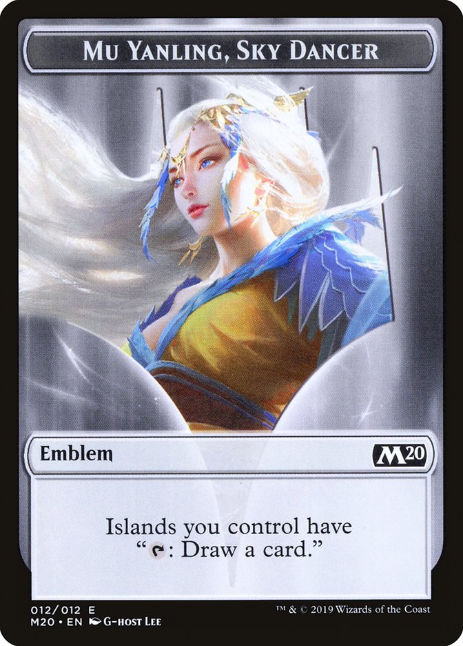 Mu Yanling, Sky Dancer Emblem [Core Set 2020 Tokens] | Good Games Morley