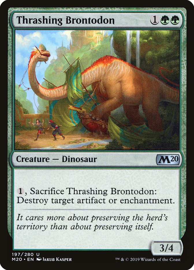 Thrashing Brontodon [Core Set 2020] | Good Games Morley