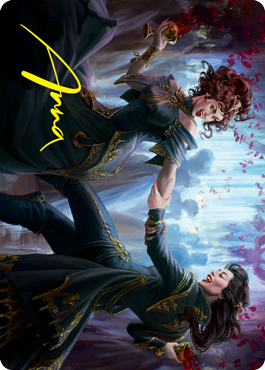 Falkenrath Celebrants 1 Art Card (Gold-Stamped Signature) [Innistrad: Crimson Vow Art Series] | Good Games Morley