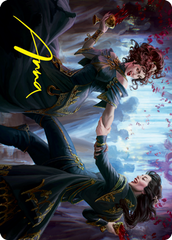 Falkenrath Celebrants 1 Art Card (Gold-Stamped Signature) [Innistrad: Crimson Vow Art Series] | Good Games Morley