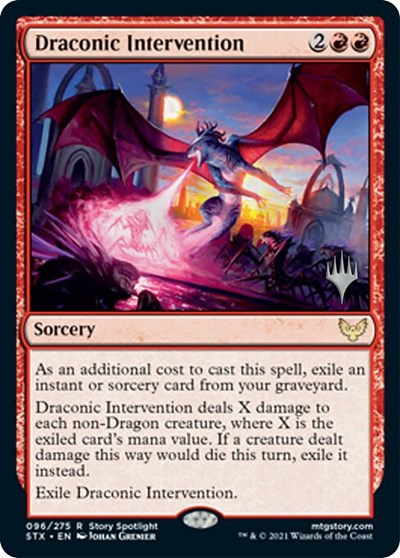 Draconic Intervention (Promo Pack) [Strixhaven: School of Mages Promos] | Good Games Morley
