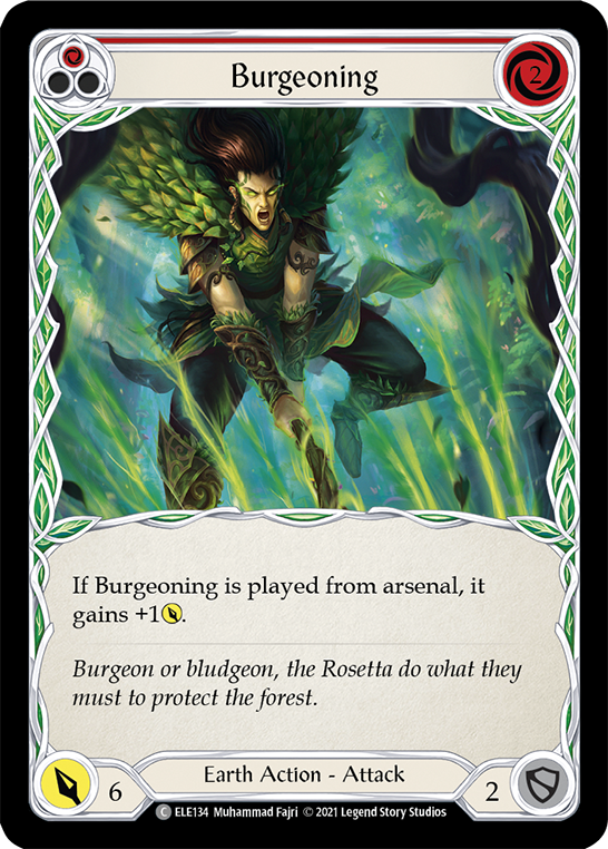 Burgeoning (Red) [ELE134] (Tales of Aria)  1st Edition Rainbow Foil | Good Games Morley