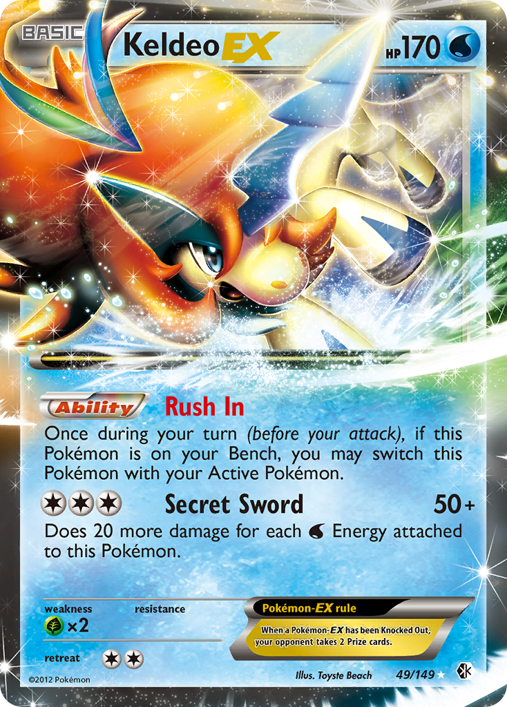 Keldeo EX (49/149) [Black & White: Boundaries Crossed] | Good Games Morley
