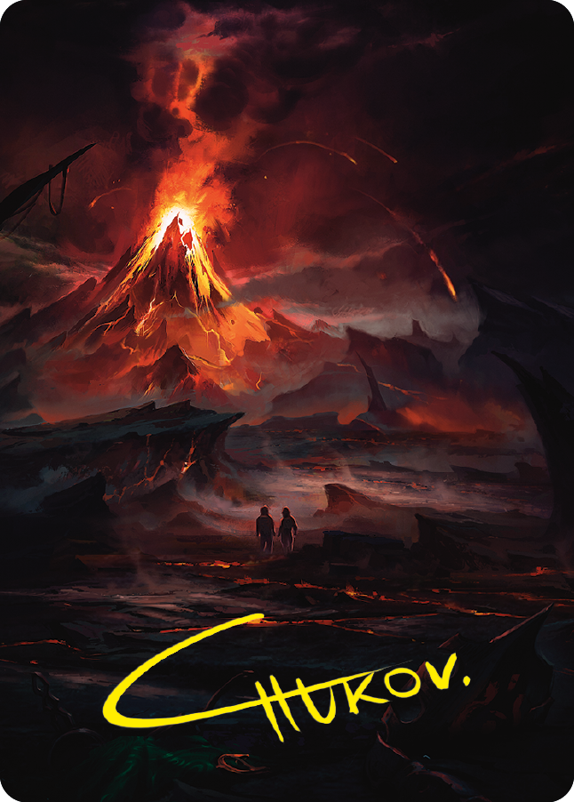 Valley of Gorgoroth Art Card (Gold-Stamped Signature) [The Lord of the Rings: Tales of Middle-earth Art Series] | Good Games Morley